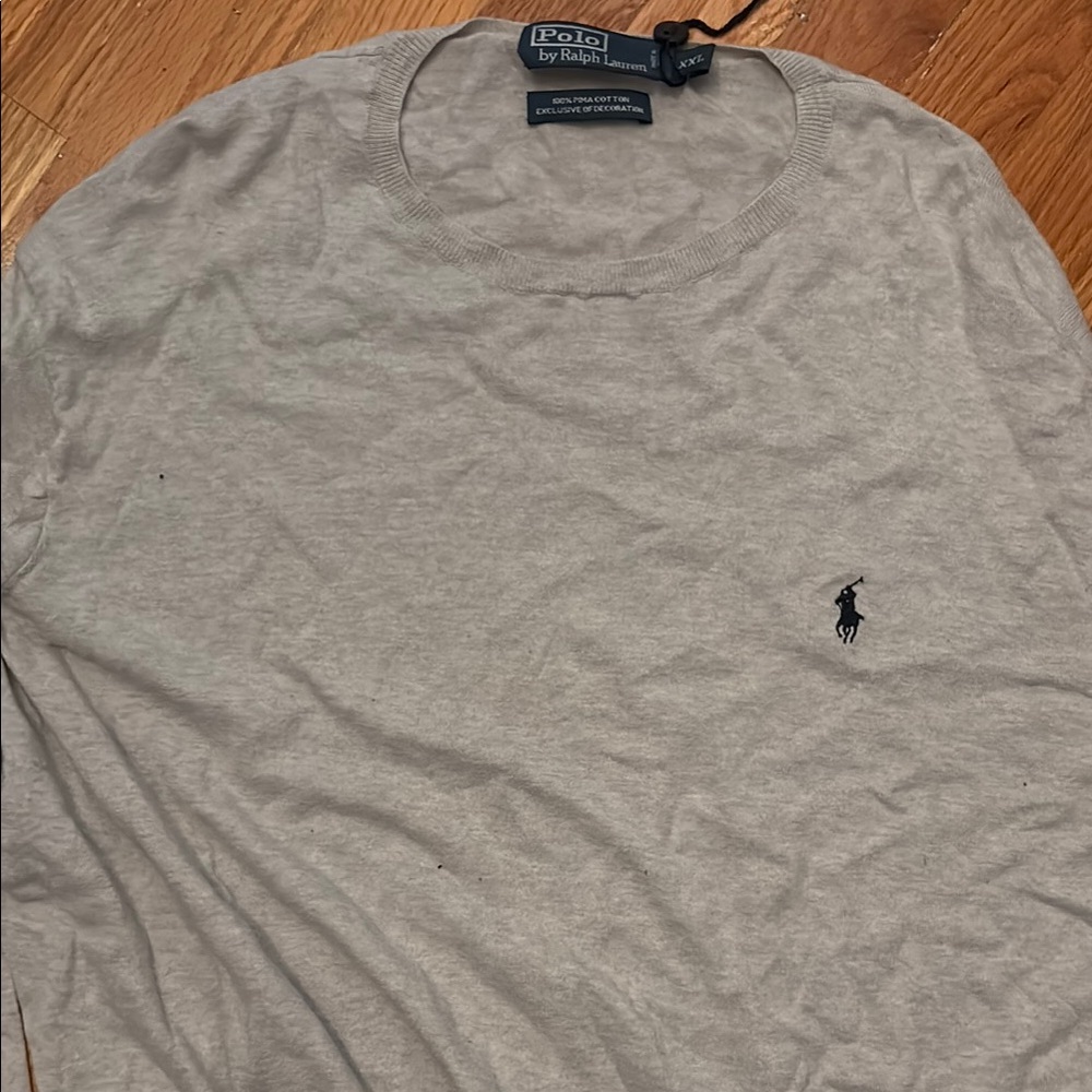 Polo by Ralph Lauren Gray Long Sleeve Tee